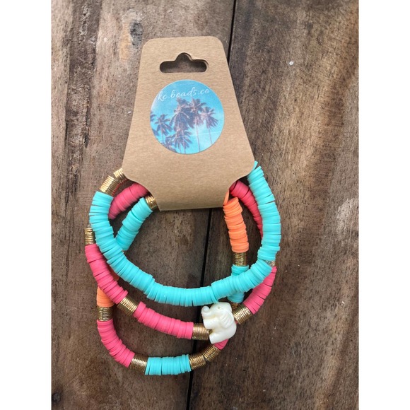 Aesthetic Elephant Bracelets- Set of 3 - Picture 2 of 2